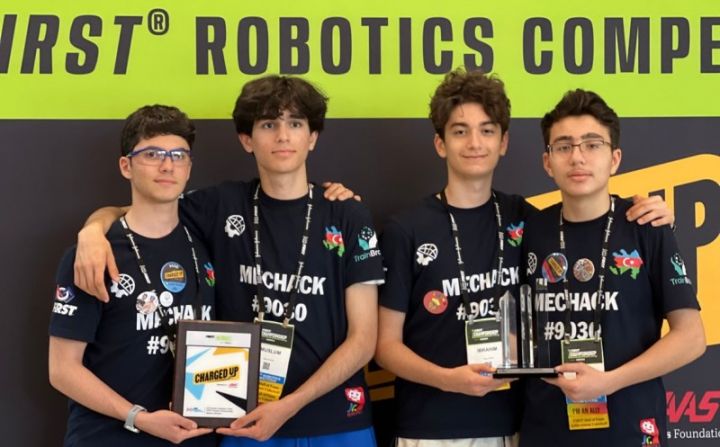 Xəzər Universiteti Dünya Məktəbinin 4 şagirdinin hazırladığı robot ABŞ-da yüksək qiymət aldı - FOTO/VİDEO