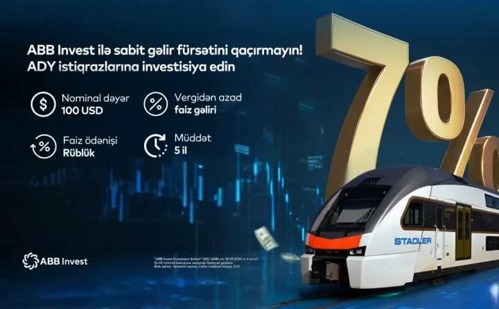 ABB İnvest-dən USD ilə yeni investisiya imkanı: Azərbaycan Dəmir Yollarının istiqrazları artıq ABB mobile tətbiqində