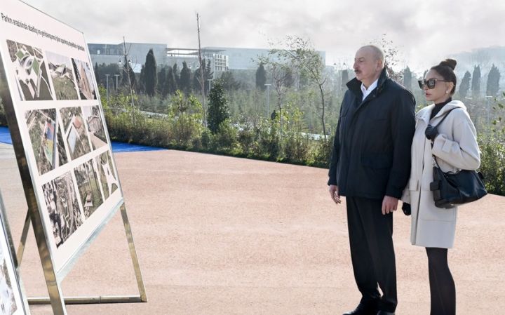 “Antena” sahəsi adlanan ərazidə yeni yaradılan parkın açılışı olub- FOTOLAR