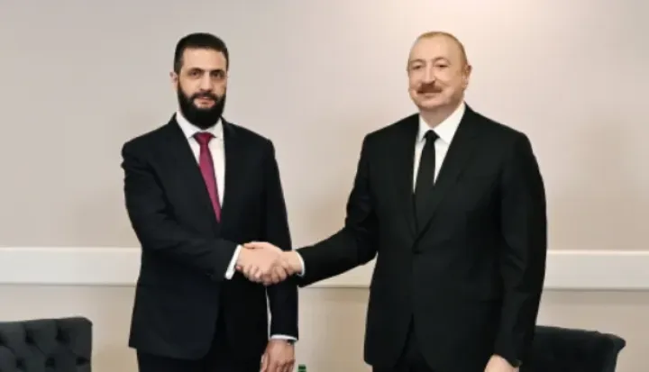 Prezident İlham Əliyev Antalyada Əhməd Əl Şaraa ilə görüşüb