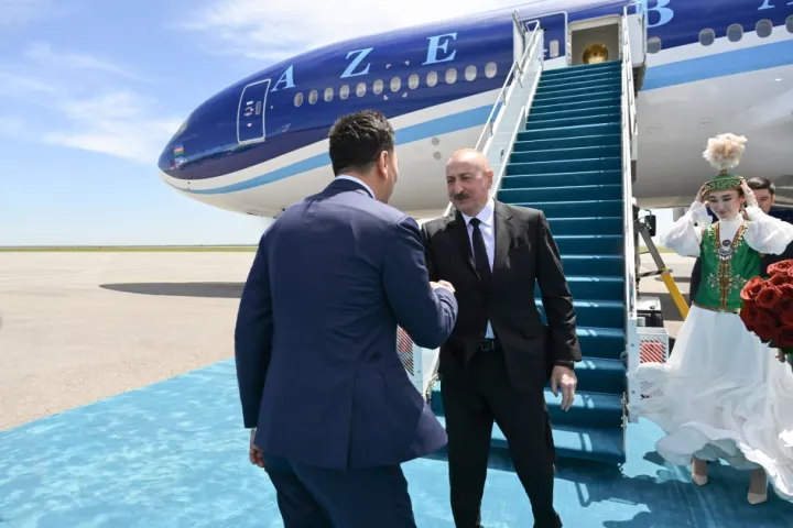 Prezident İlham Əliyev Qazaxıstanda səfərdədir
