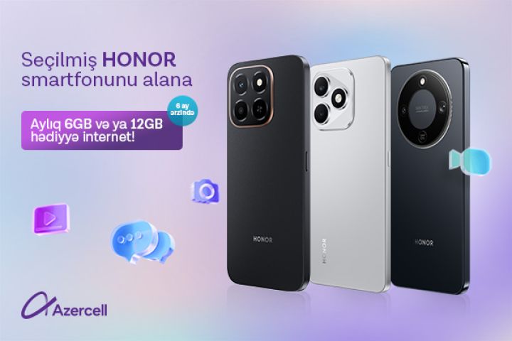 Azercell-dən HONOR smartfonlarına xüsusi kampaniya