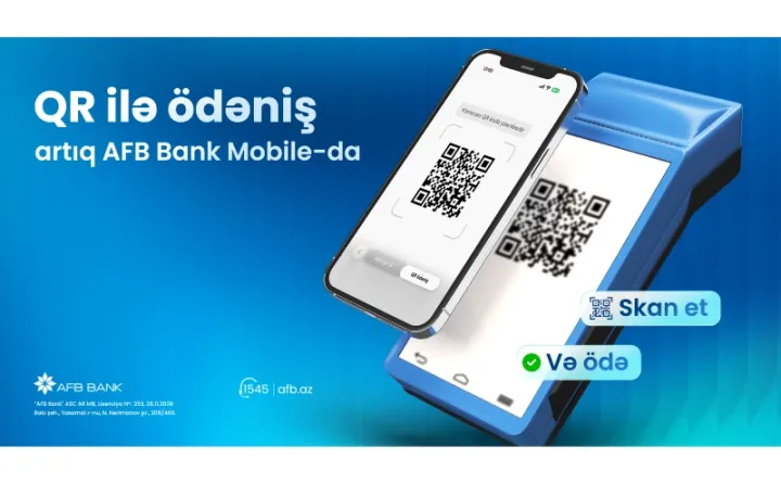 AFB Bank-da QR kod ilə ödəniş imkanı istifadəyə verildi
