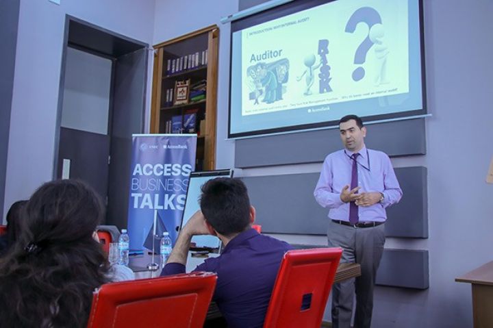 UNEC tələbələri AccessBank-da daxili audit işinin təşkilini öyrənib