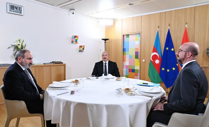 Əliyev, Mişel və Paşinyan görüşü keçirilib