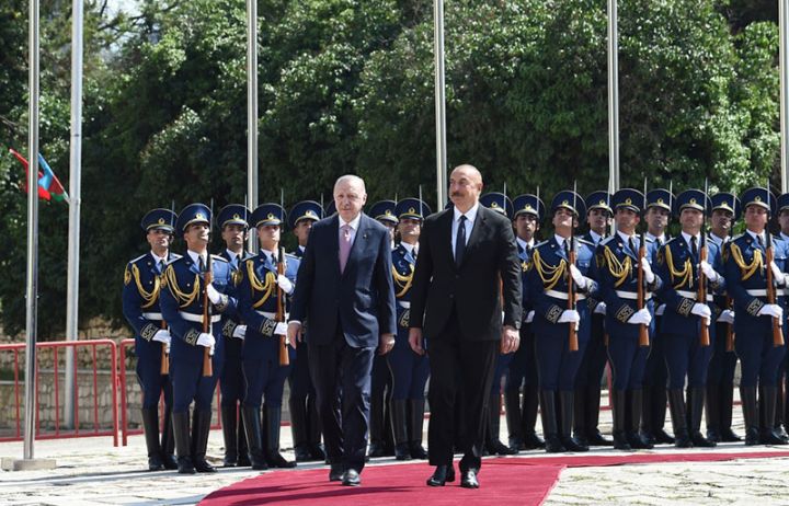 Şuşada Ərdoğanın rəsmi qarşılanma mərasimi olub