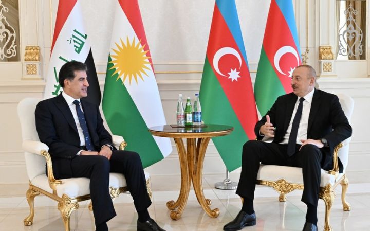 Əliyev İraq Kürdüstan Regionunun başçısı ilə görüşüb
