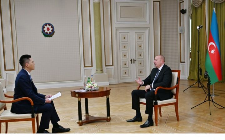 Əliyev Çinin media korporasiyasına müsahibə verib