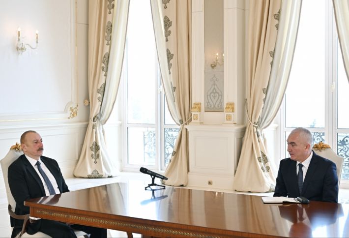Əliyev  Məmmədovu Laçında xüsusi nümayəndə təyin olunması ilə əlaqədar qəbul edib