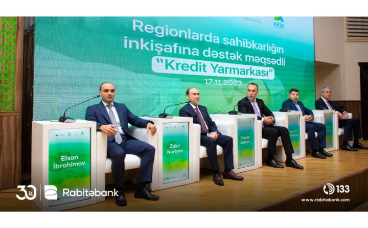 Rabitəbankın dəstəyi ilə regionlarda sahibkarlığın inkişafına dəstək məqsədli kredit yarmarkası keçirilib