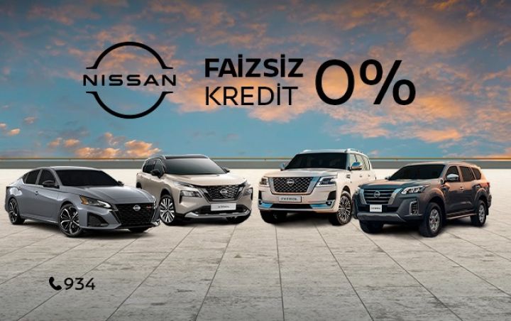 “NISSAN” avtomobillərinə faizsiz kredit