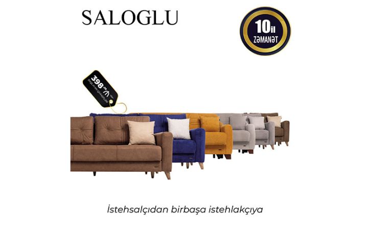Saloglu-da bir ilk: 398 AZN-ə 10 il zəmanətli divan