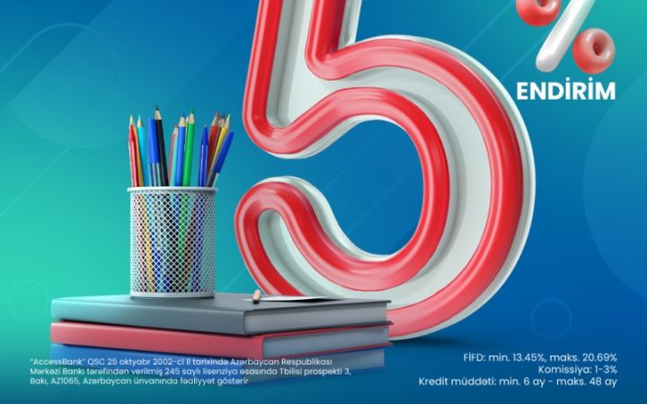 Bank təhsil işçiləri üçün kreditin faizini aşağı saldı