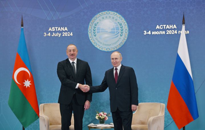 Astanada Azərbaycan və Rusiya prezidentlərinin görüşü keçirilib