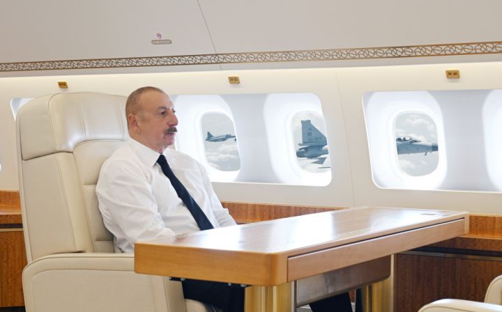 İlham Əliyev Pakistana getdi, qırıcı təyyarələrin müşayiəti ilə yerə endi