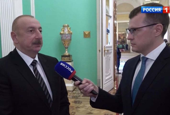 "Biz istənilən sanksiyalara qəti şəkildə qarşıyıq" - “Rossiya-1” televiziya kanalına müsahibə