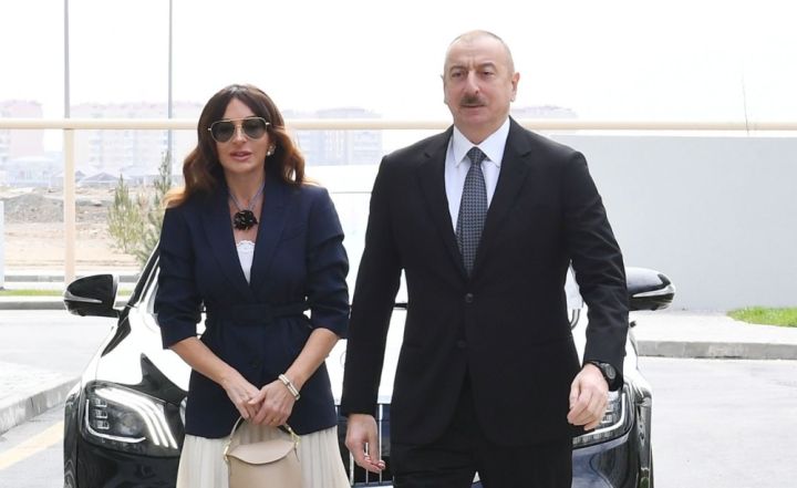 Prezident və birinci xanım Gəncə şəhərində olublar