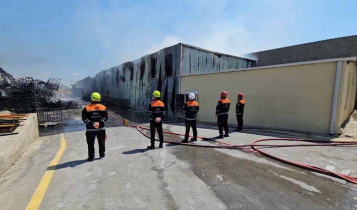 Boya istehsalı zavodundakı yanğın məhdudlaşdırılıb