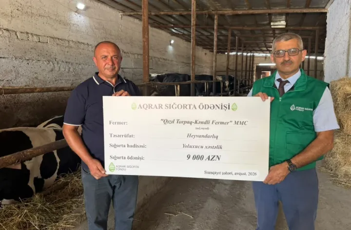Heyvandarlıq təsərrüfatına dəymiş zərərə görə 9 000 manat sığorta ödənişi edilib