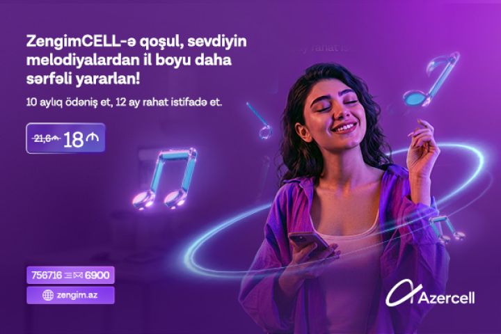 Azercell-dən illik “ZengimCELL” xidməti ®