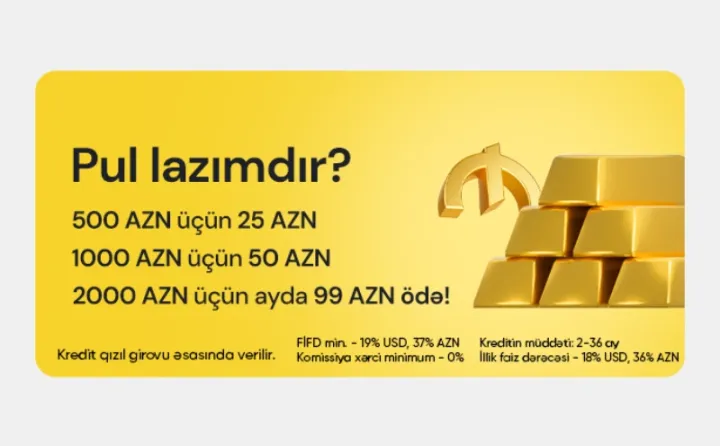 Pul lazımdır? - 500 MANAT ÜÇÜN AYDA 25 MANAT ÖDƏ ®