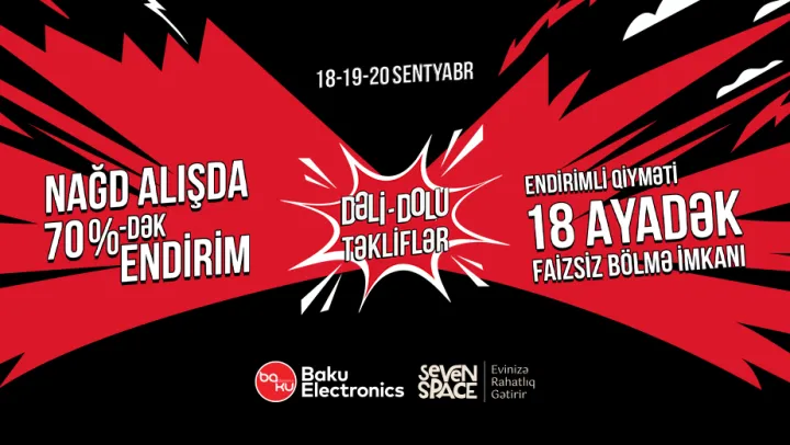 699 manatlıq məhsul 229 manata düşdü - Baku Electronics-də qiymətlər dəyişdi – CƏMİ 3 GÜN  ®