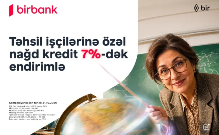Təhsil işçilərinə nağd pul kreditində 7%-dək endirim 0174